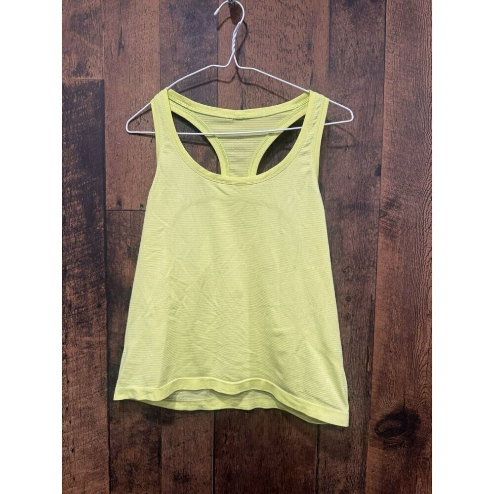 Lululemon Swiftly Tech Racerback Tank Race Length Yellow Size 12 EUC